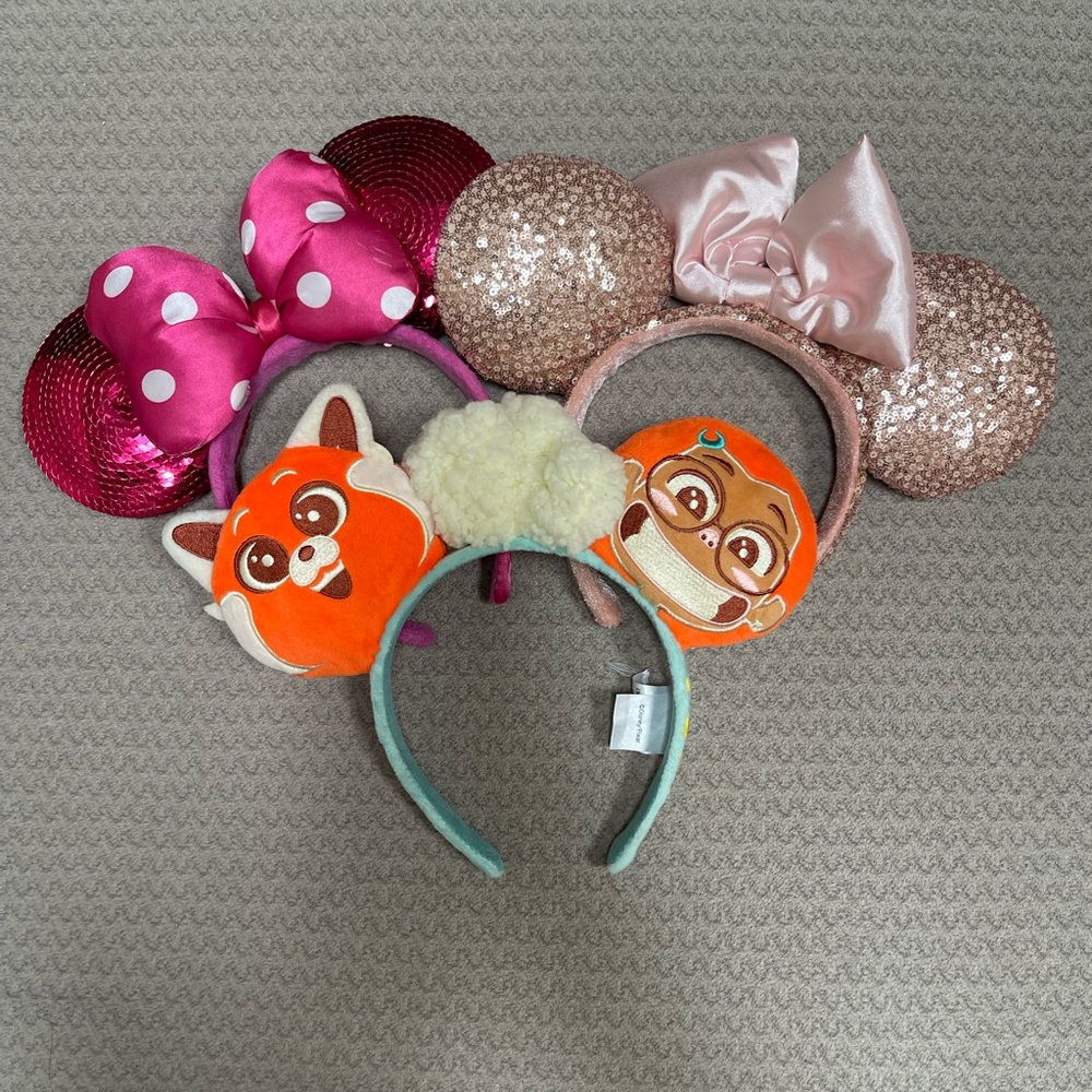 Authentic Mini Mouse Ears from Dis Colorful Character and Sequin Headbands Set